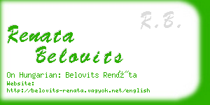 renata belovits business card